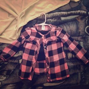 Toddler girls Carter’s button down top with pants